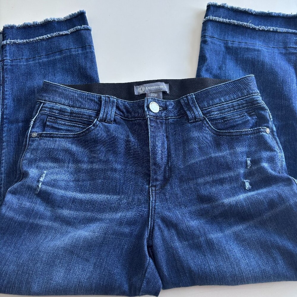 Democracy Double Layer Fray Hem Jeans